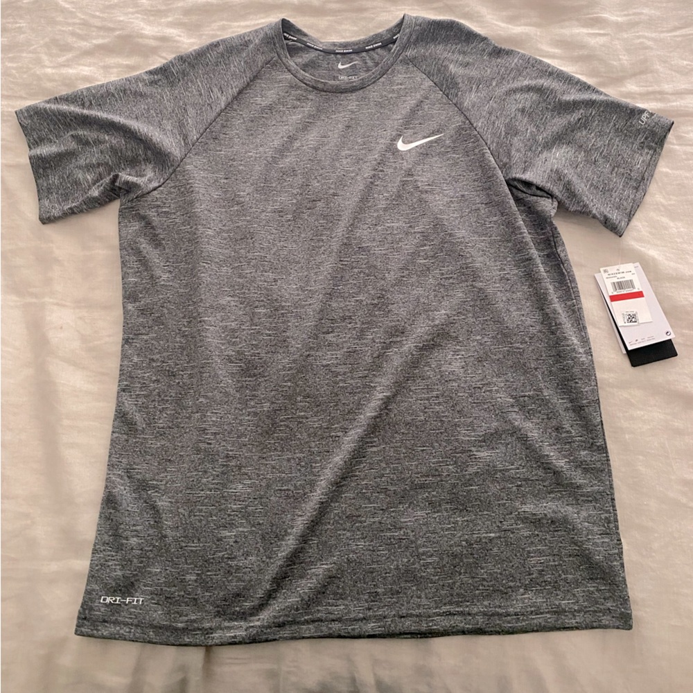 NWT Grey Nike Swim Dri-Fit T-Shirt